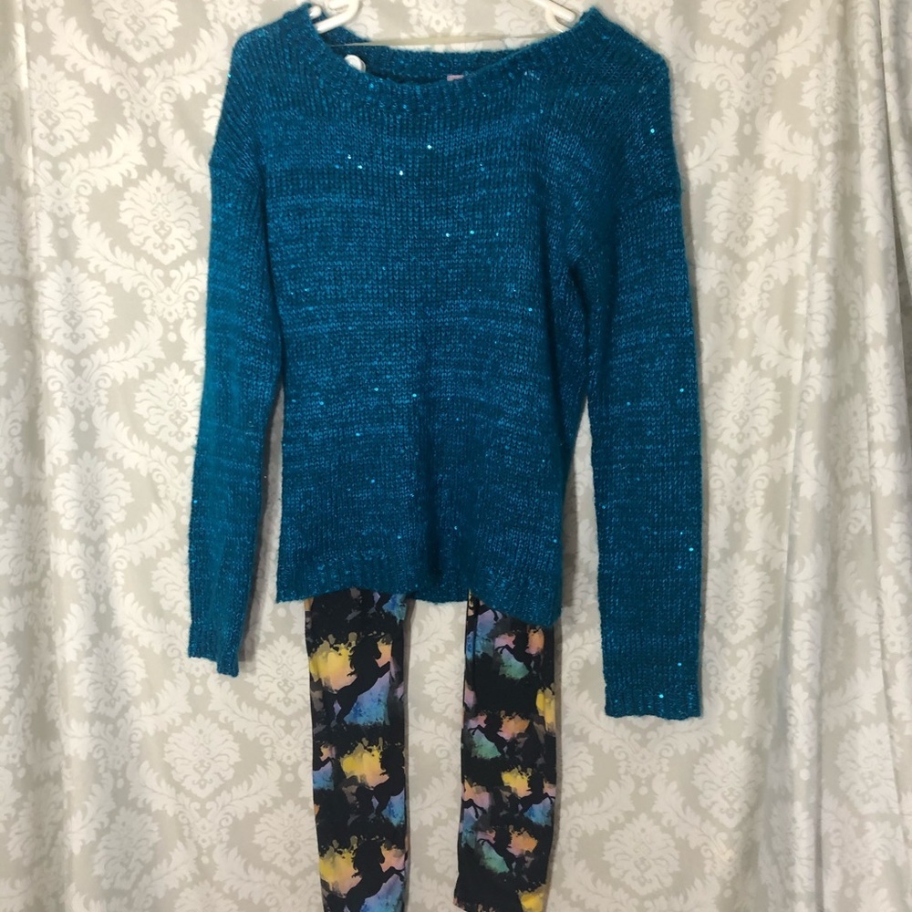 Dolled Up” Spangle Sweater S & Leggings